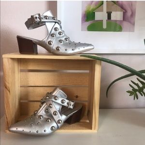nasty gal silver booties